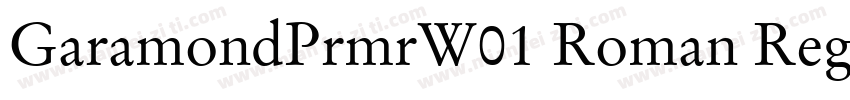 GaramondPrmrW01 Roman Regular字体转换